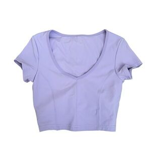 Lavender V-Neck Women's Top